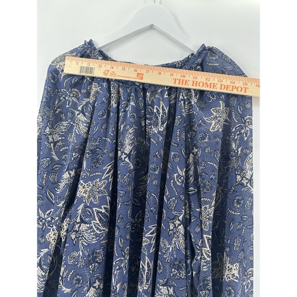 Lane Bryant Women Blue Gold Floral Peasant Bobo Size 22 NWOT EE25 - Picture 4 of 11